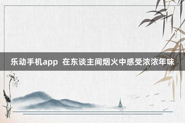 乐动手机app  在东谈主间烟火中感受浓浓年味