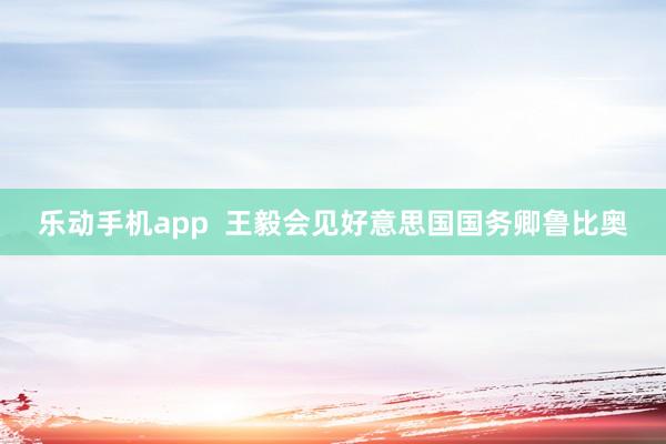 乐动手机app  王毅会见好意思国国务卿鲁比奥