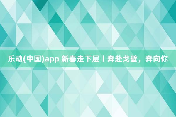 乐动(中国)app 新春走下层丨奔赴戈壁，奔向你