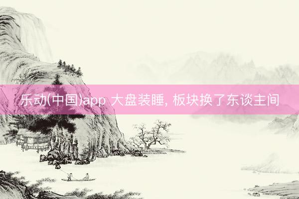 乐动(中国)app 大盘装睡， 板块换了东谈主间