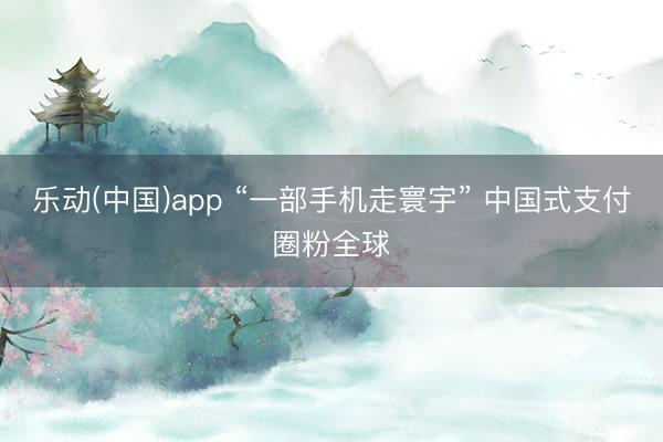 乐动(中国)app “一部手机走寰宇” 中国式支付圈粉全球