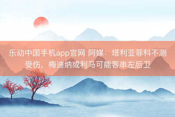 乐动中国手机app官网 阿媒：塔利亚菲科不测受伤，梅迪纳或利马可能客串左后卫